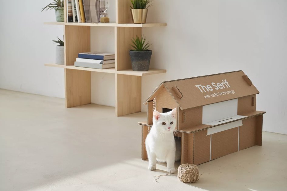 Some of Samsung’s TV packaging can now be recycled for cats